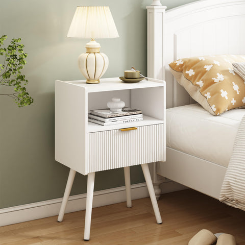 JOONEE White Nightstand dimension info aids space planning