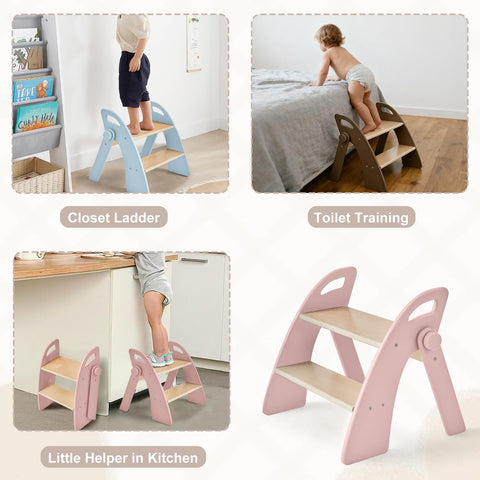 Joothlin 2-Step Stool open setup shows sturdy design for kids.