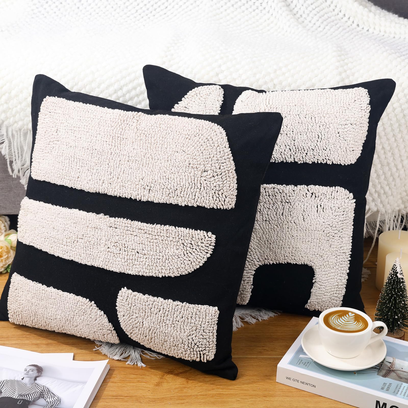 Joottuan modern boho decor pillow cover for living room