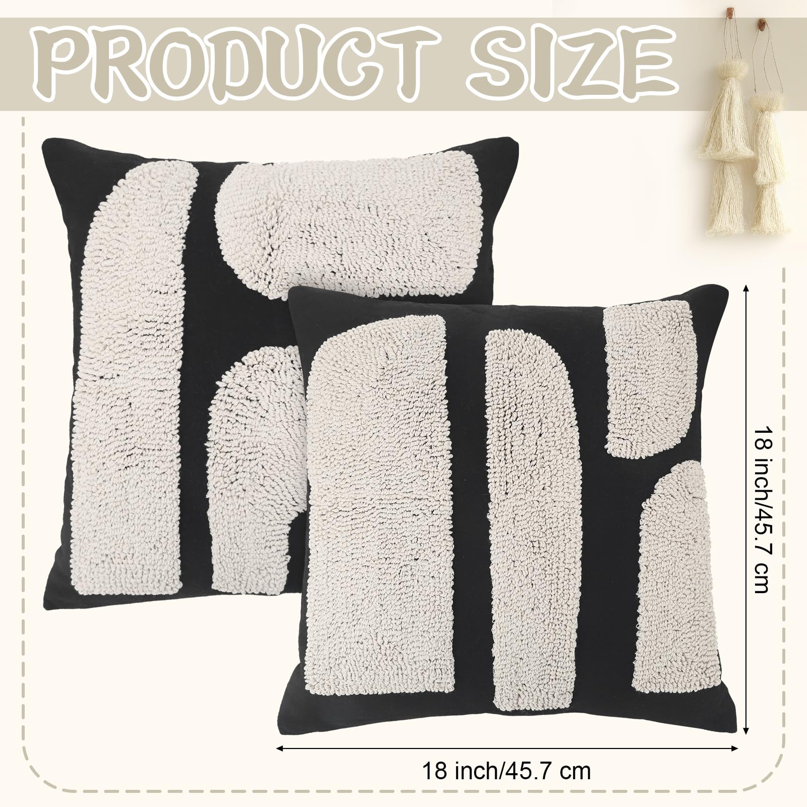 Joottuan abstract black white weave pillow cover suits minimalist living spaces