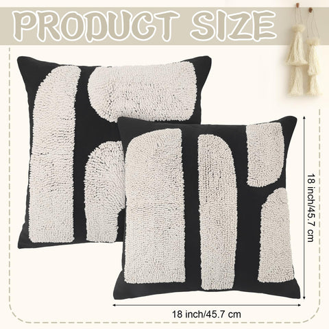Joottuan abstract black white weave pillow cover suits minimalist living spaces