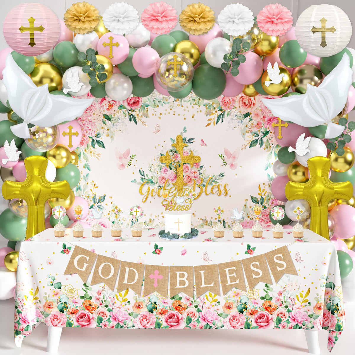 JOPHMO Baptism04 God bless backdrop for elegant christening photos