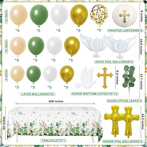 JOPHMO Cross foil balloons add traditional charm.