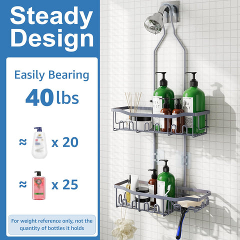 Joqixon shower caddy hollow drainage design speeds drying after use.