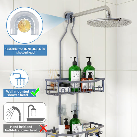 Joqixon shower caddy rustproof stainless steel resists moisture over time.