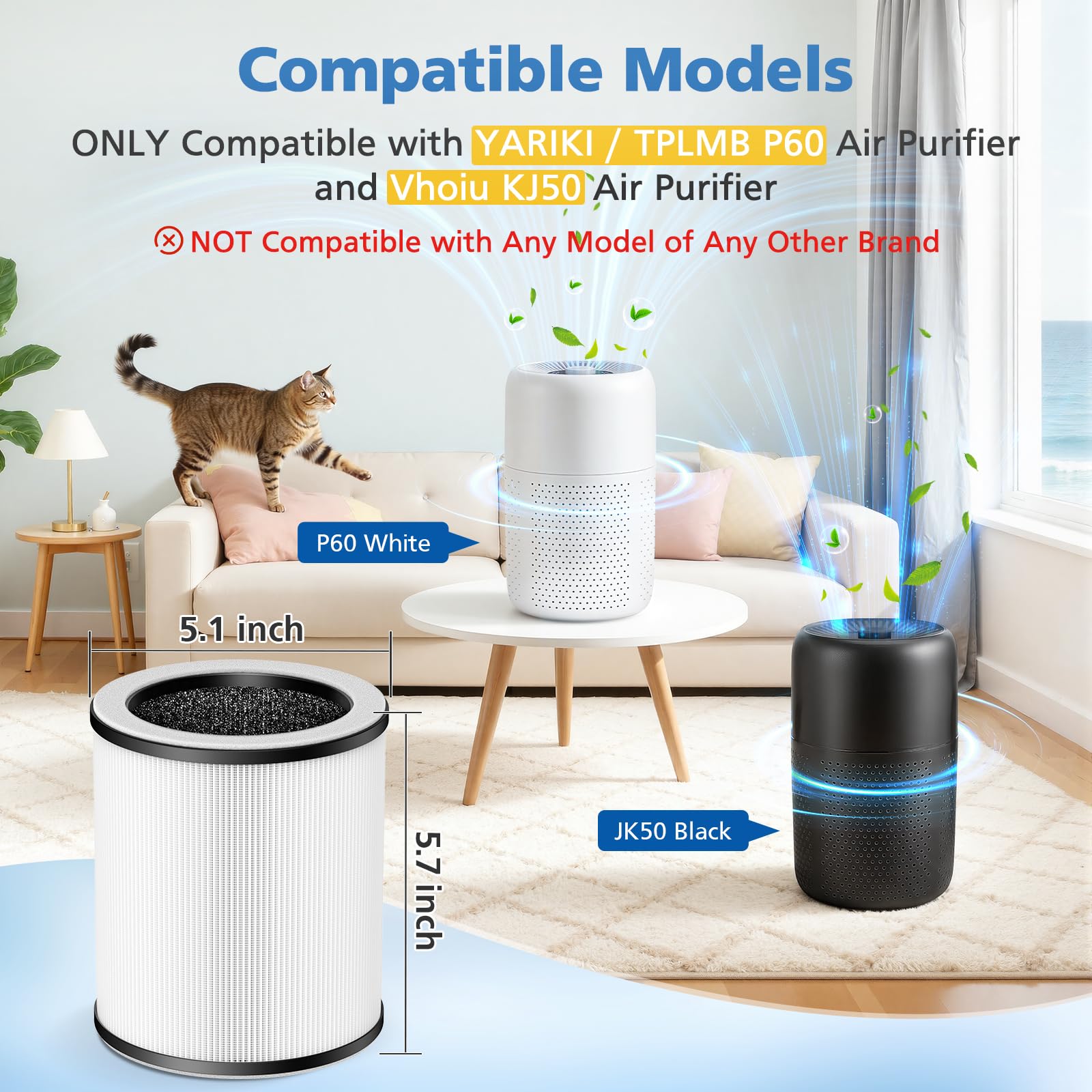 JORAIR P60 pre-filter close-up captures dust and lint for longer filter life
