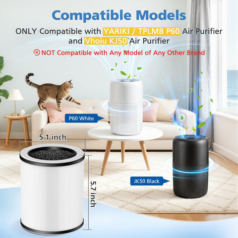 JORAIR P60 pre-filter close-up captures dust and lint for longer filter life