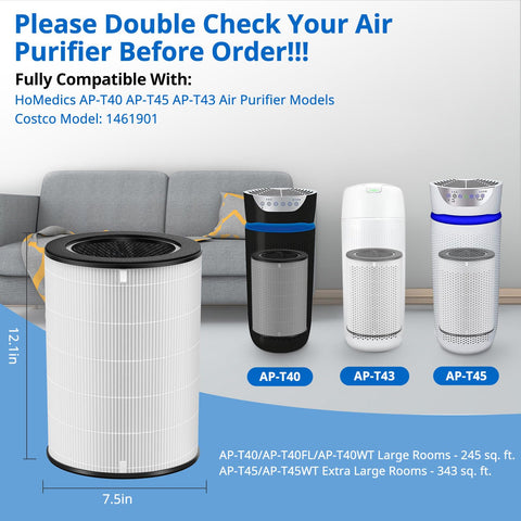 JORAIR 3-in-1 filtration close-up for cleaner indoor air.