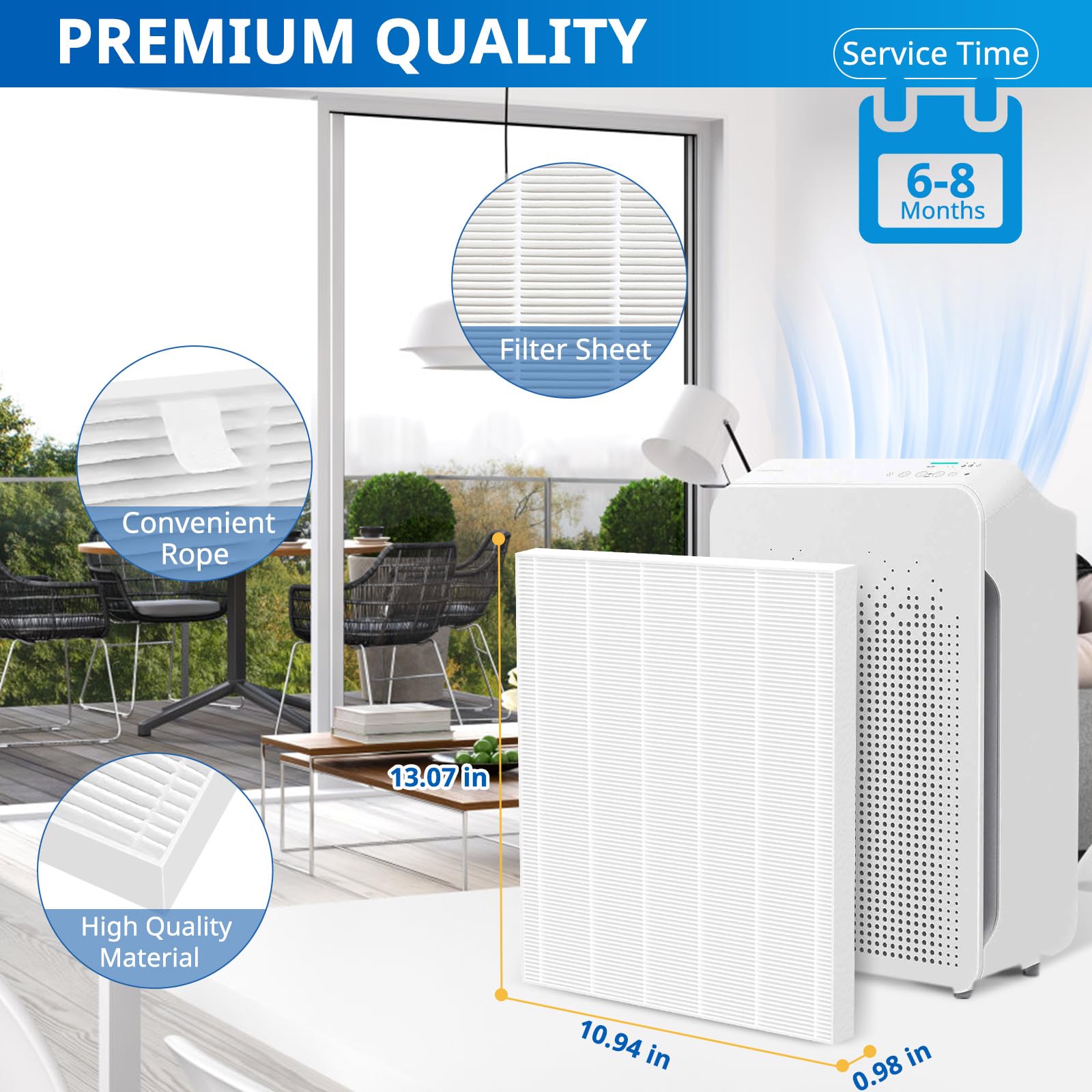JORAIR C545 S filter size shown for precise fit and optimal performance