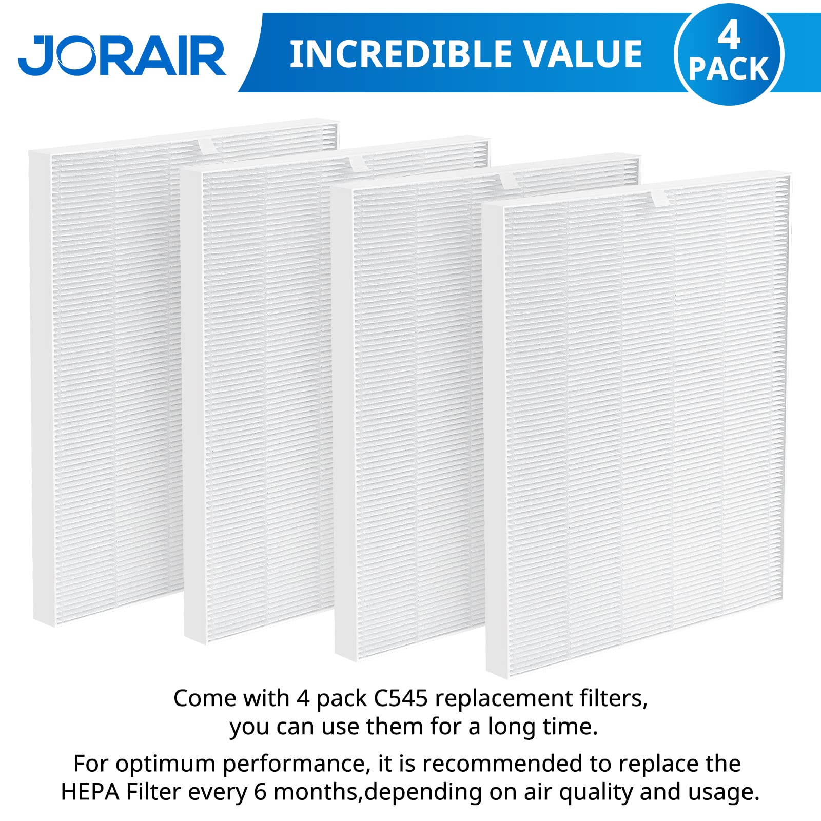 JORAIR C545 replacement filter S packaging emphasizes FSC-certified materials