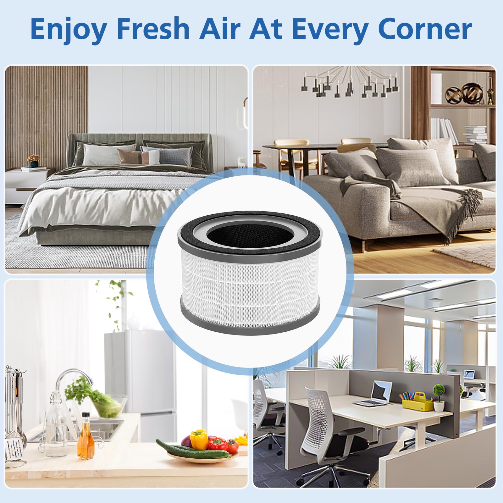 JORAIR filter-life lasts 6-8 months depending on usage.