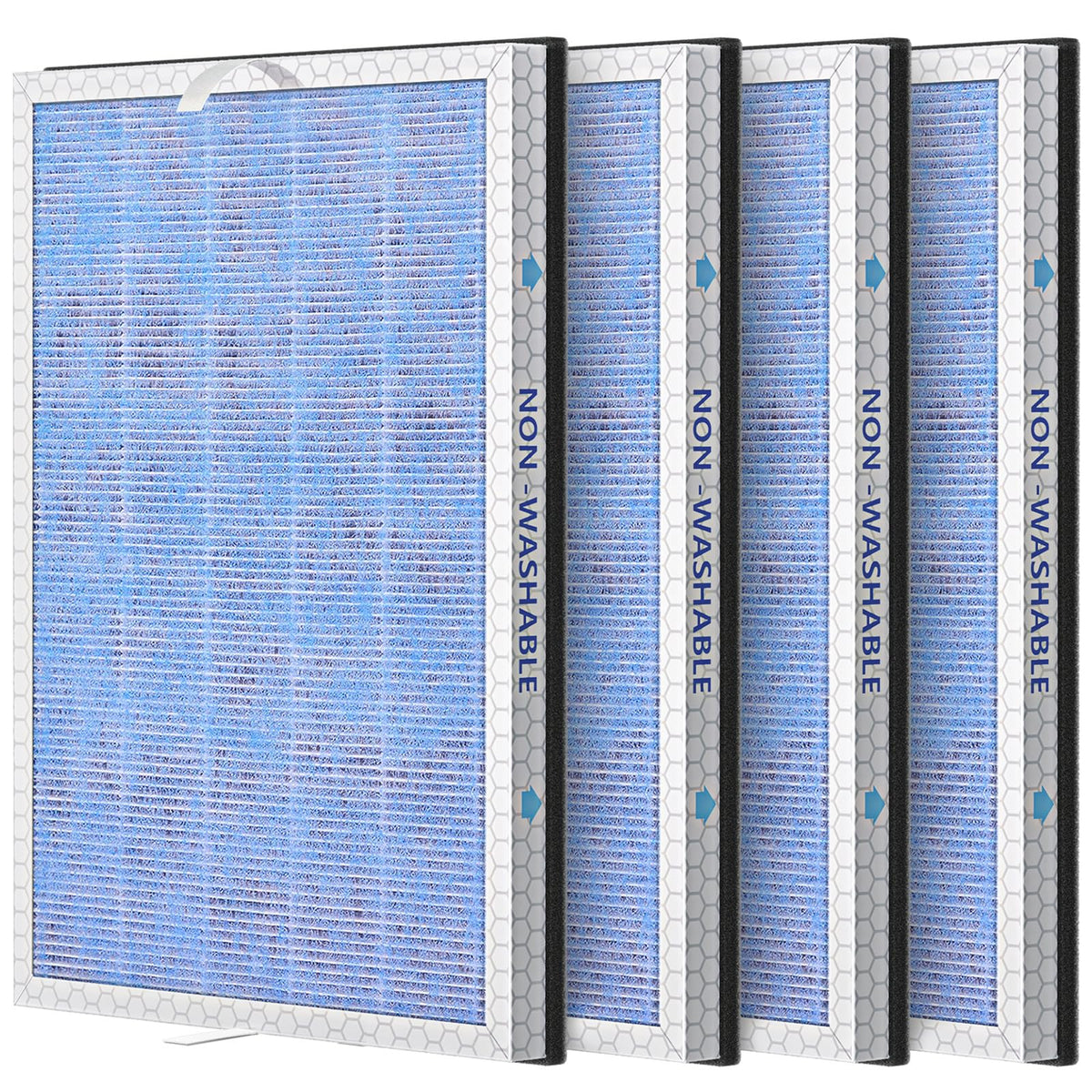 JORAIR MSA3S HEPA filter 4-pack with 3-in-1 design for improved air quality.