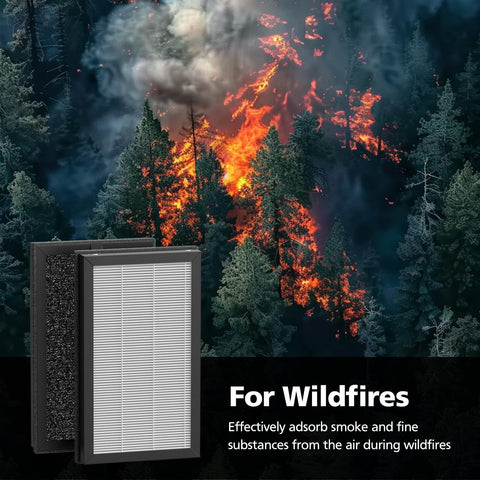 Replacement guide image highlights quick, tool-free filter swaps