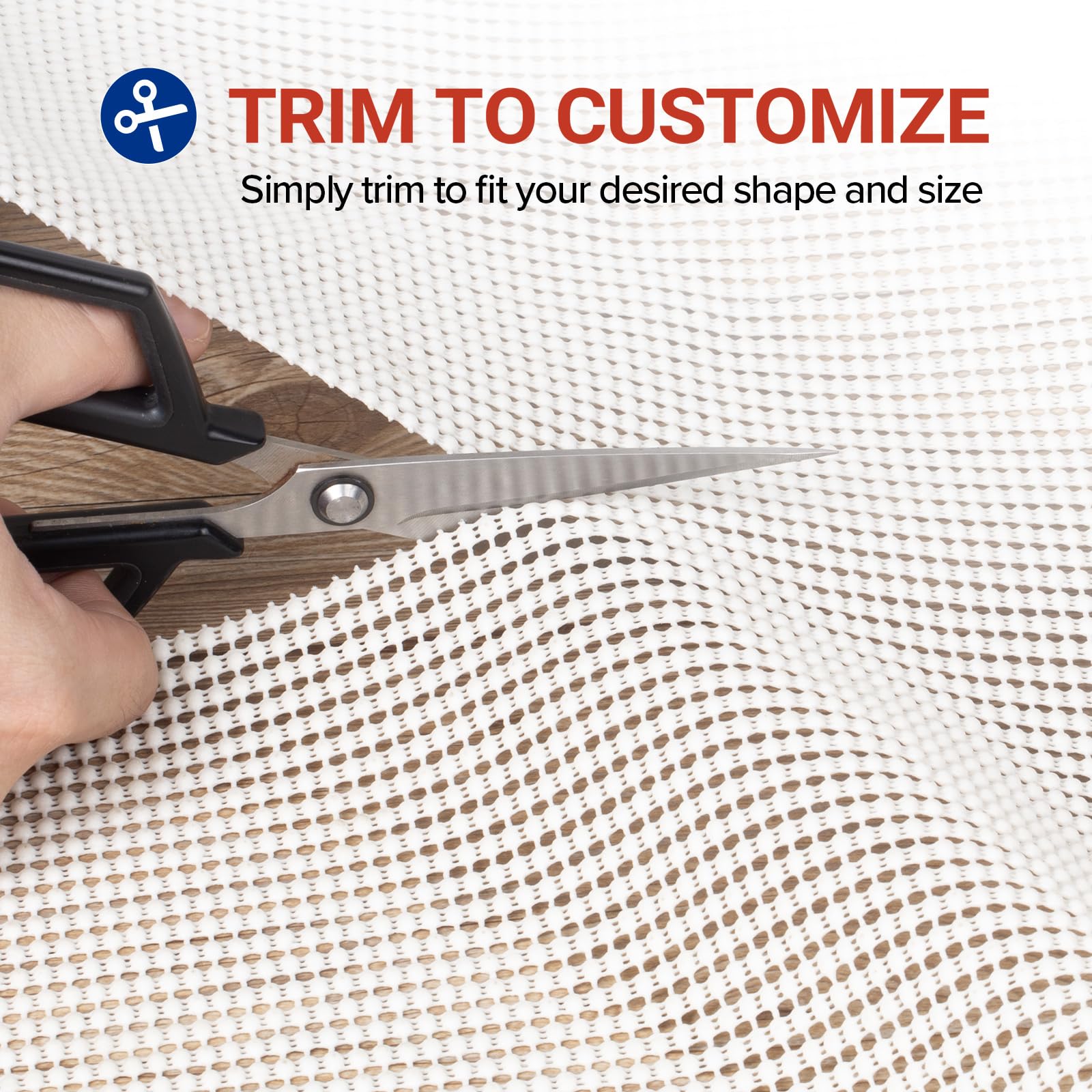 Jorvila cushioned rug pad adds soft underfoot and quiet.