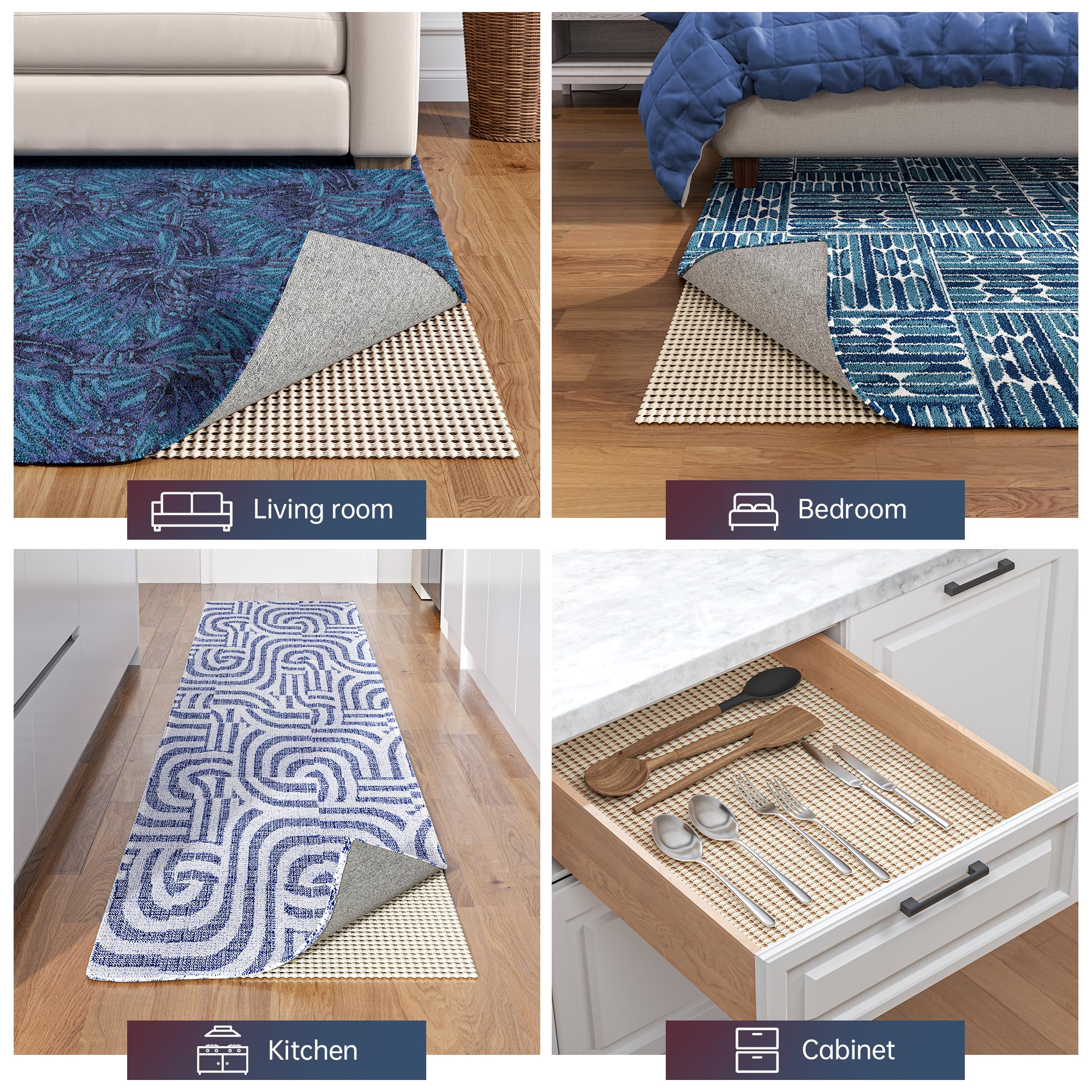 Jorvila versatile pad protects floors and furniture bases.