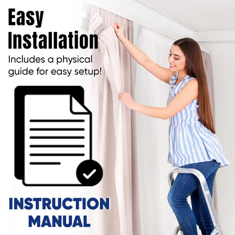 Jos & Haz ceiling curtain track wall-mount demonstrates flexible installation for space division.