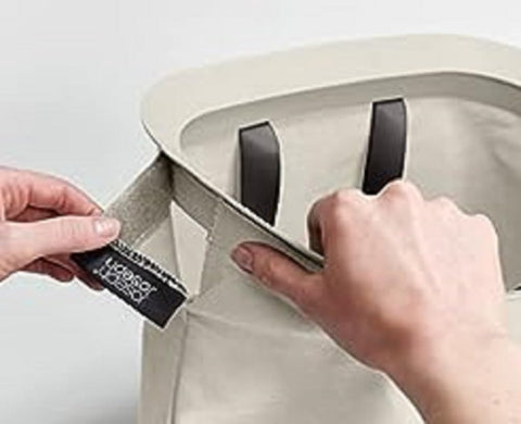 Joseph Joseph Tota bags have a bottom helper handle for effortless emptying.