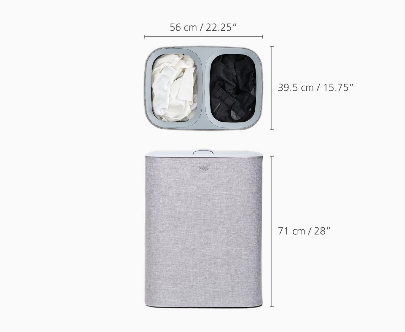 Removable washing bags with handles in Joseph Joseph Tota
