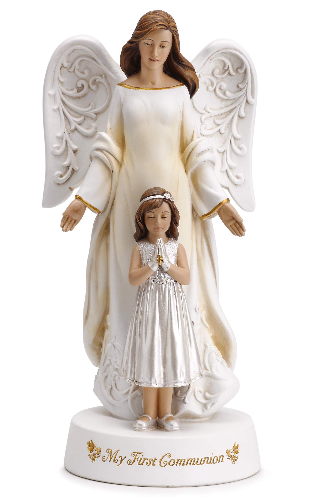 Joseph's Studio angel with praying girl figure for First Communion display and enduring keepsake