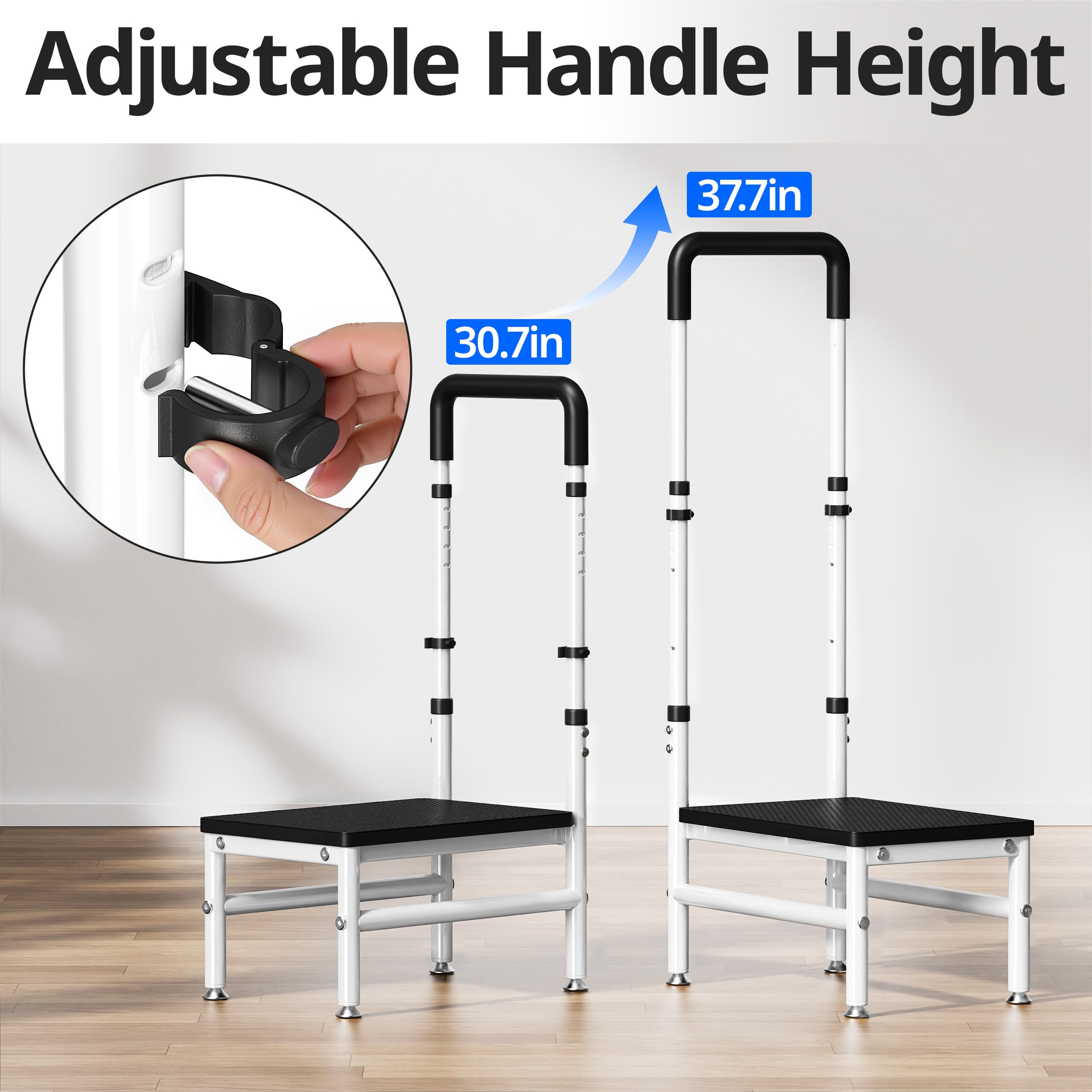 Josmimic Step Stool for Bathroom access enhances safe grooming routines.