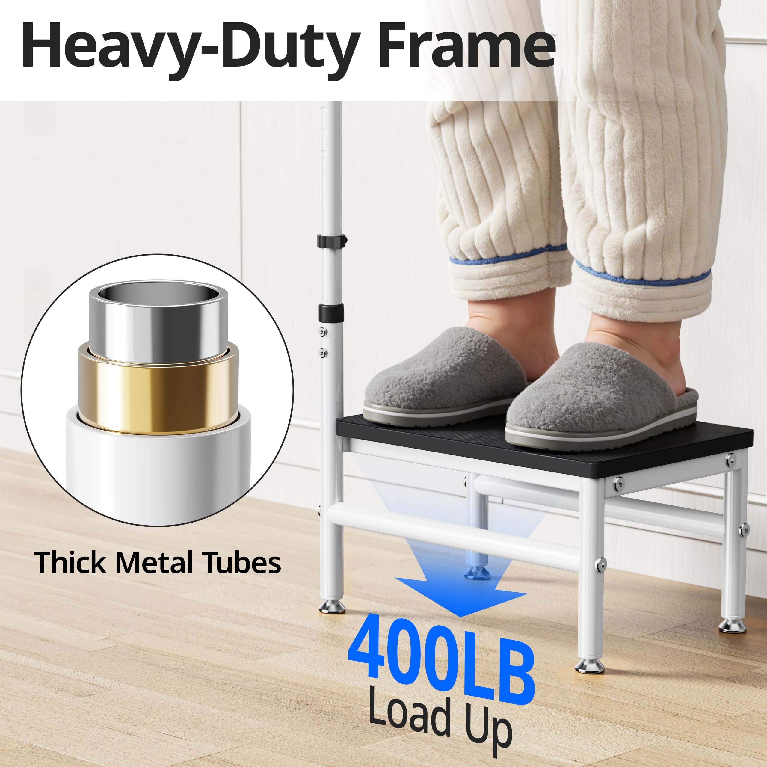 Josmimic Step Stool for Bedside use supports safe nighttime access.