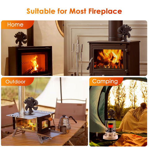JossaColar stove fan in use circulating warm air across the room