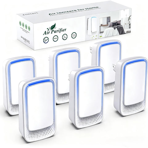 JOSTART plug-in air ionizer purifier in the bedroom provides quiet air refresh.