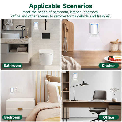 JOSTART purifier on nightstand supports peaceful sleep ambience.
