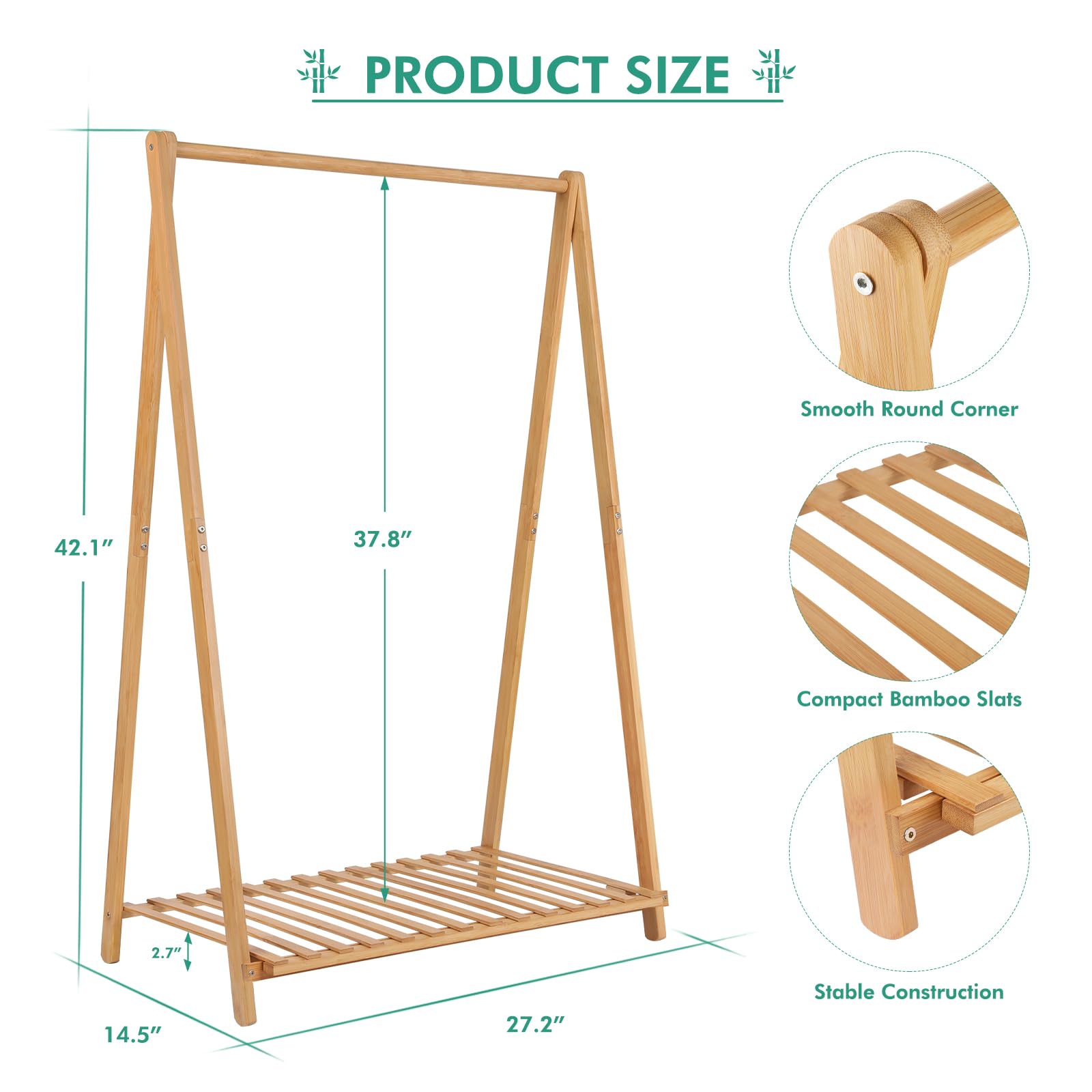 Jotsport bamboo finish rack complements nursery and kid rooms.