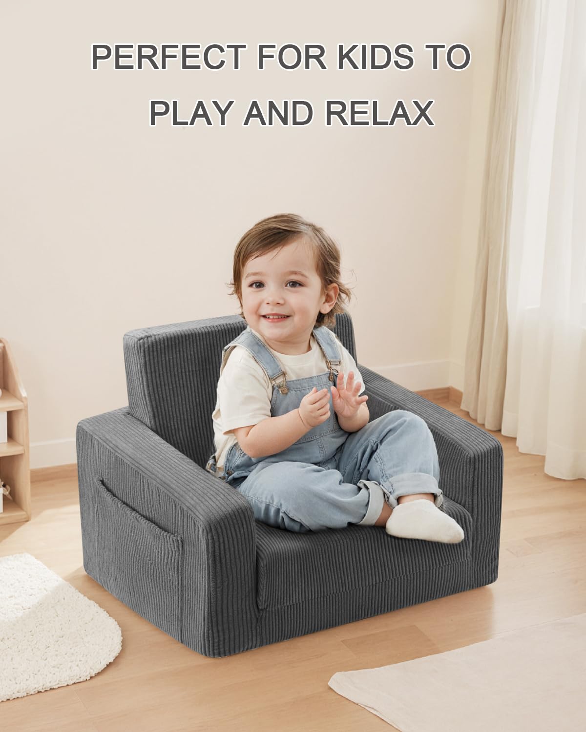Jouha lightweight design with rounded edges for safe room-to-room use.