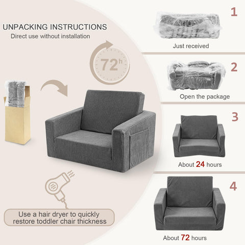Jouha removable machine-washable cover keeps the chair clean.