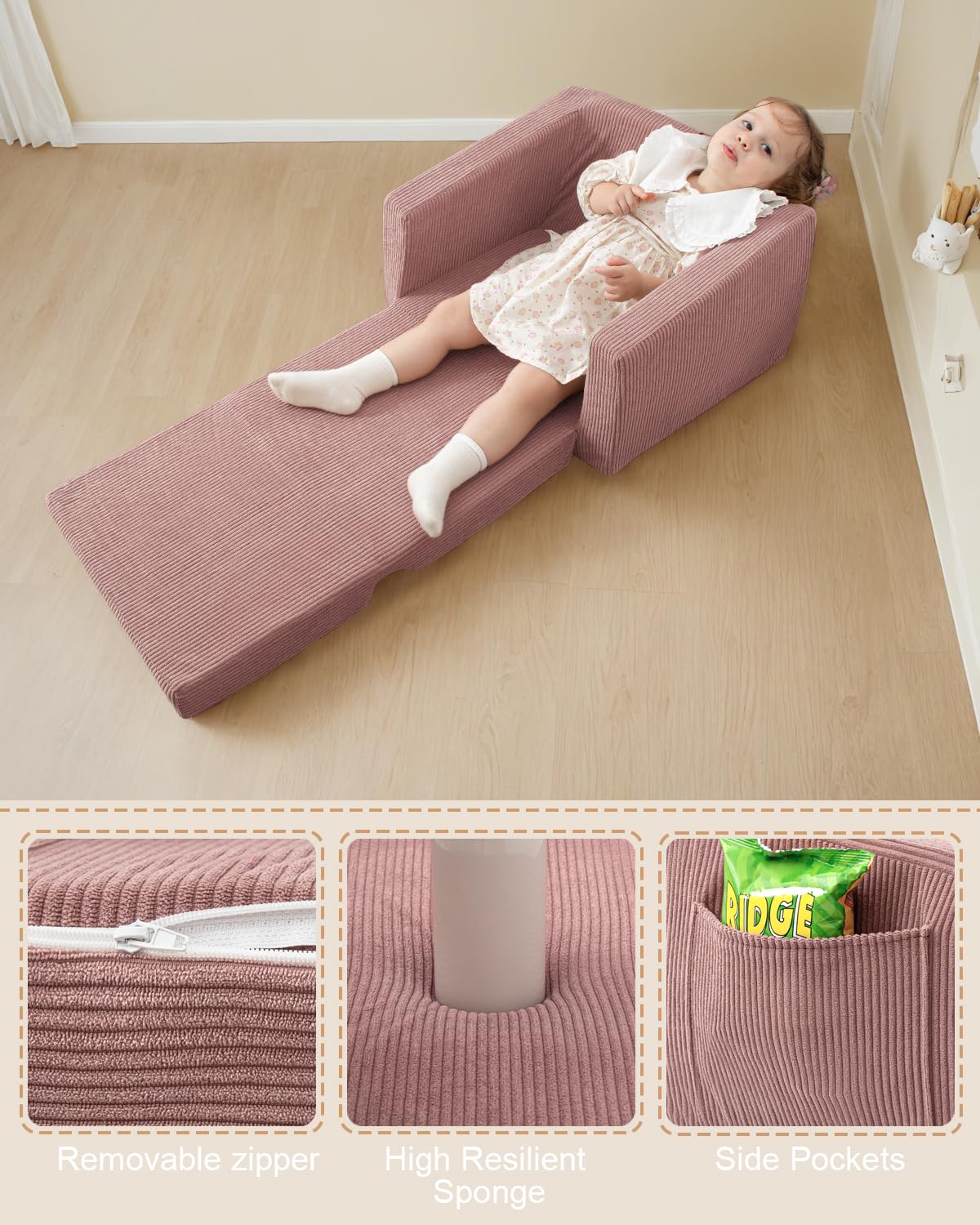 High-density foam support in Jouha Toddle Chair comforts growing kids during activities.