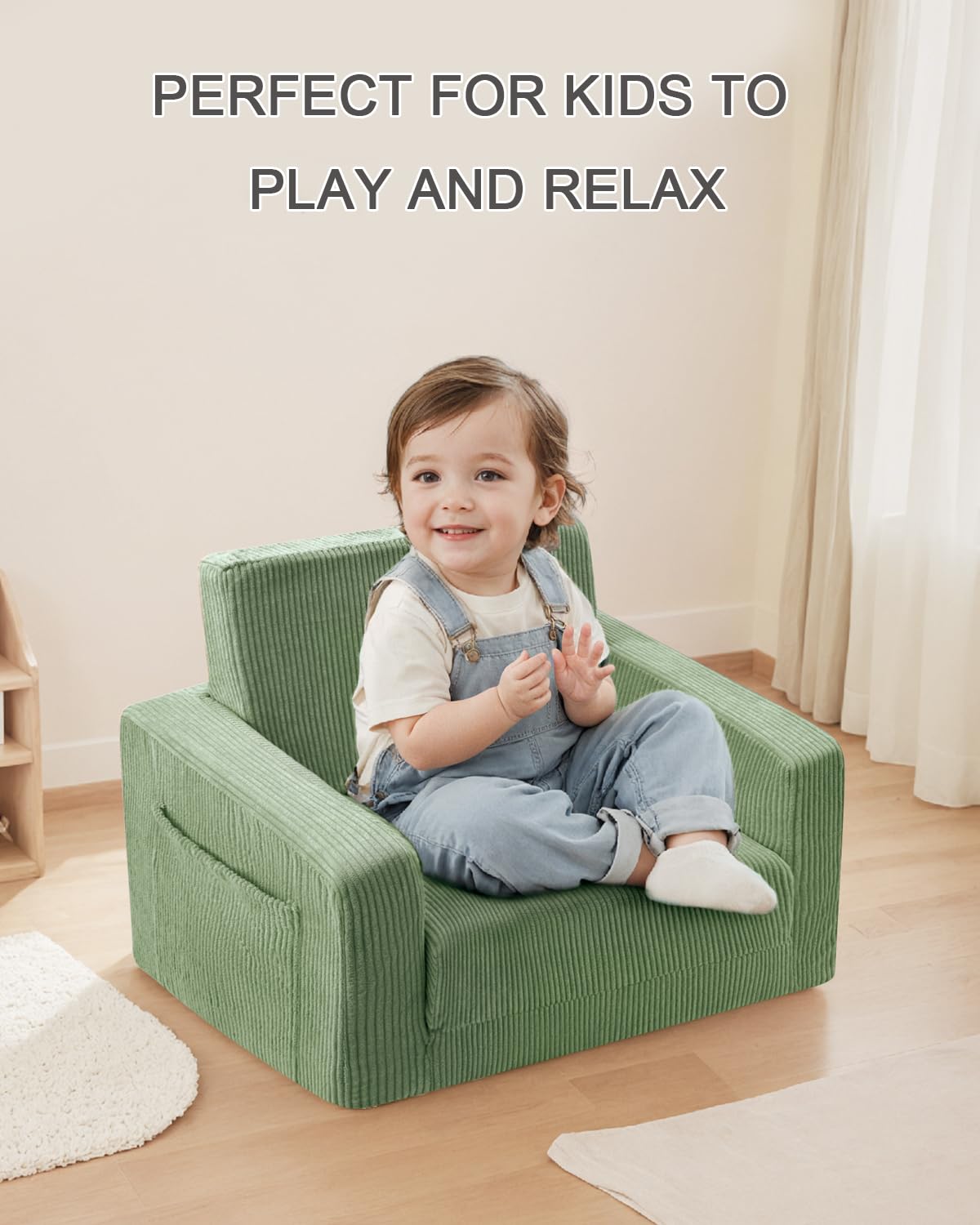 Jouha Toddle Chair is lightweight and portable for any room.