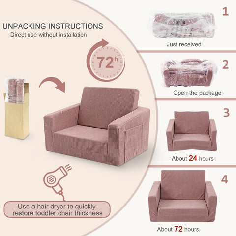Lightweight, portable Jouha Toddle Chair ready for living room or playroom.