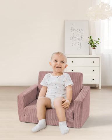 Jouha Toddle Chair nap mat mode pink, ideal for rest after play.