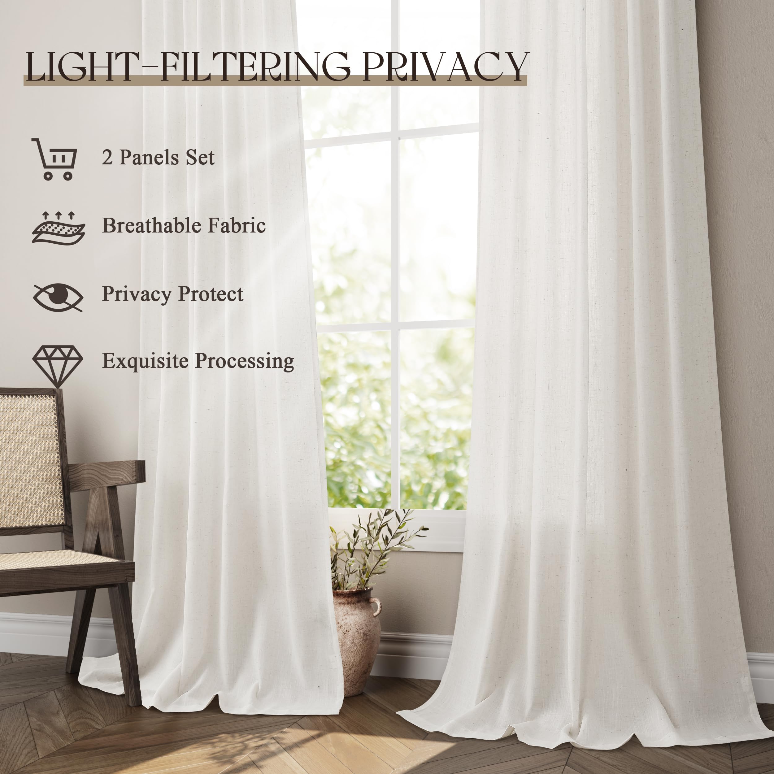 Jowels natural cream linen curtains ideal for living rooms and bedrooms