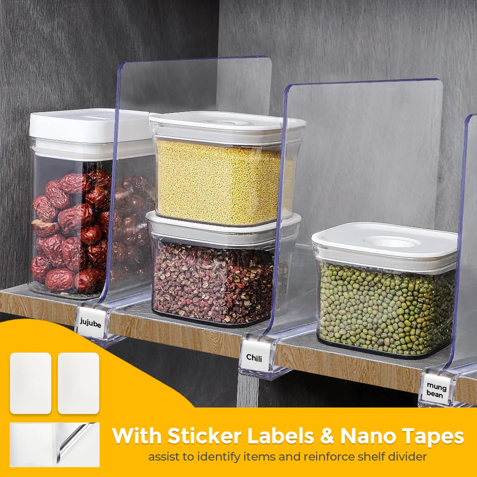 JOY DECOR rounded-corner divider protects fabrics while separating items.