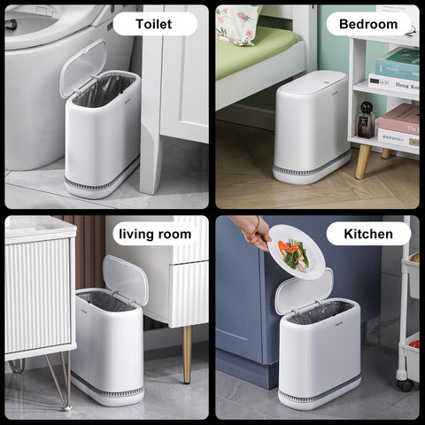 JOYBOS wall-adsorption keeps the can tidy and bag-secured.