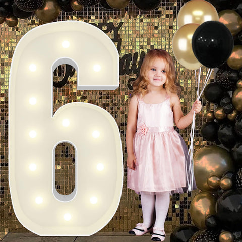 JoyBox Design 4ft marquee number frame side walls ensure a stable, eye-catching display