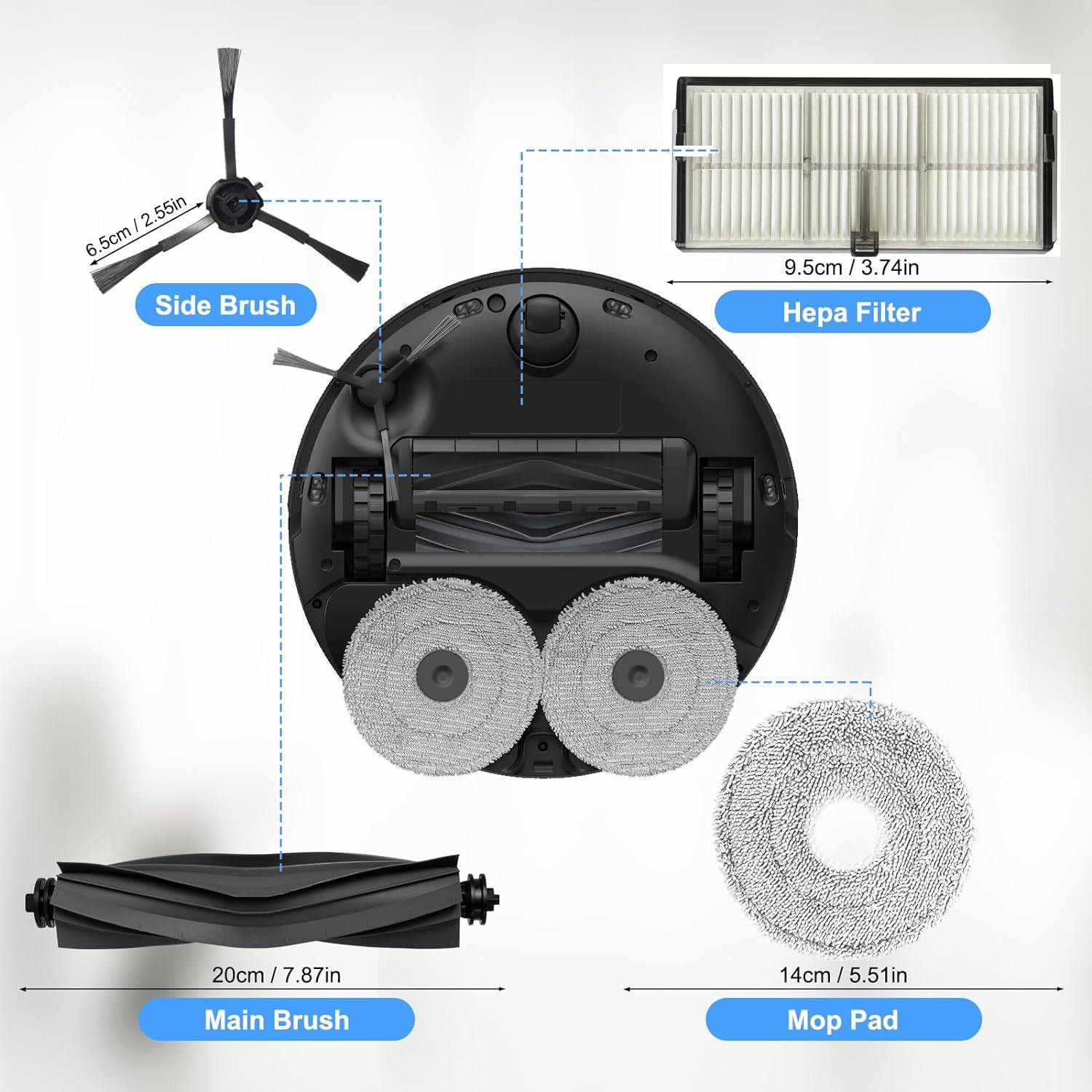 JoyBros side brushes for Dreame L10s Ultra reach corners and edges effectively
