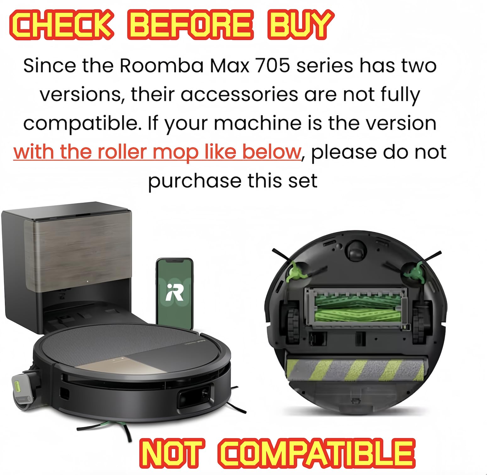 JoyBros Roomba Max 705 dust bags help trap debris and maintain suction.