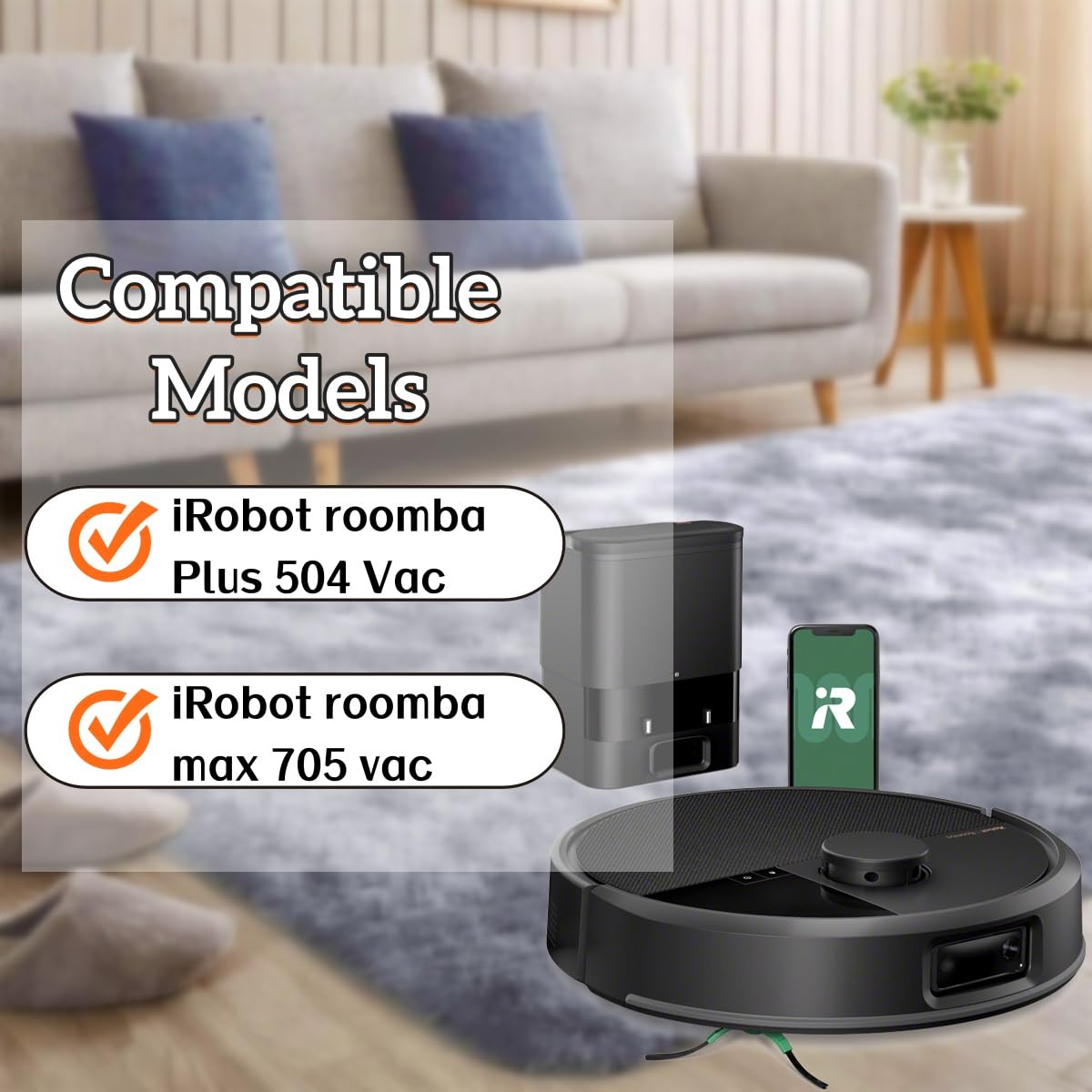 JoyBros Roomba Max 705 HEPA filters capture dust and hair for cleaner floors.