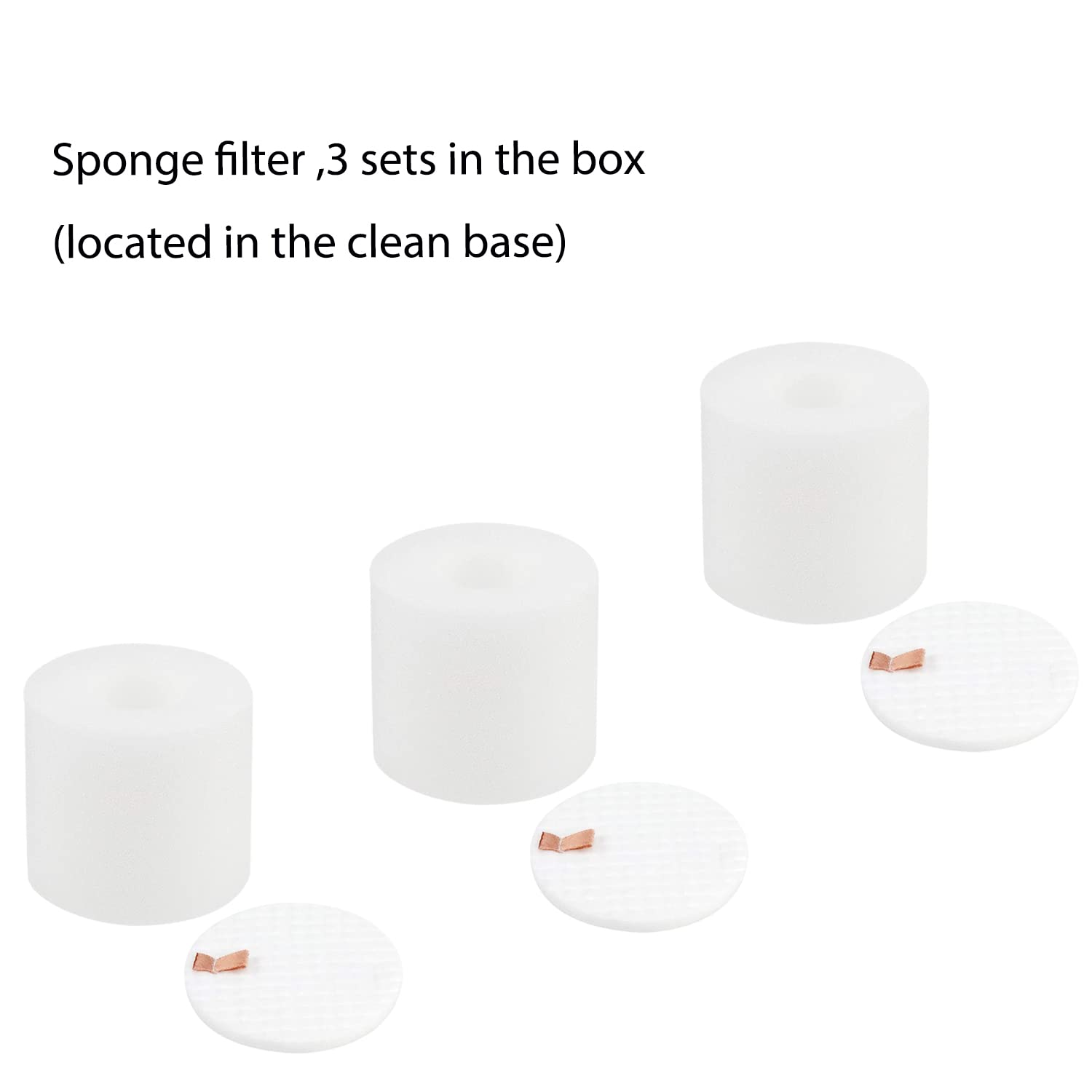 JoyBros white sponge filters in a three-set bundle for added filtration.