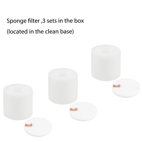 JoyBros white sponge filters in a three-set bundle for added filtration.