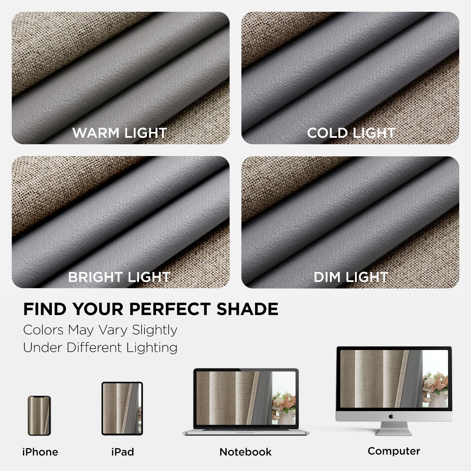 Joydeco easy-care curtains retain color after washing