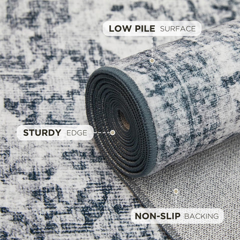 Joydeco 5x7 area rug soft pile closeup ideal for cozy bedrooms.