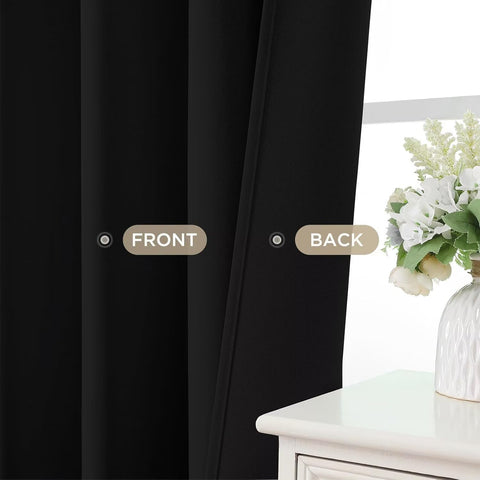 Joydeco blackout curtains 108-inch length shown for tall windows