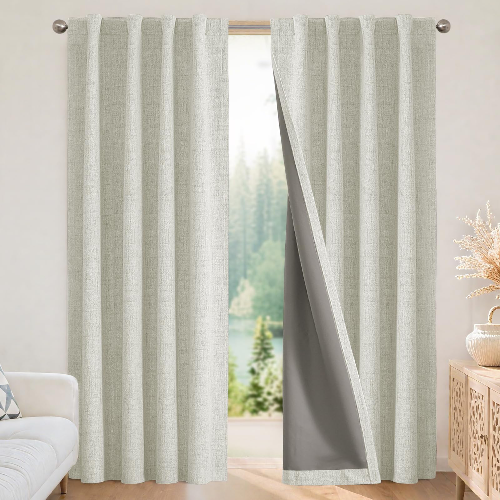 Joydeco blackout curtains for bedroom block light for deeper rest and reduced glare