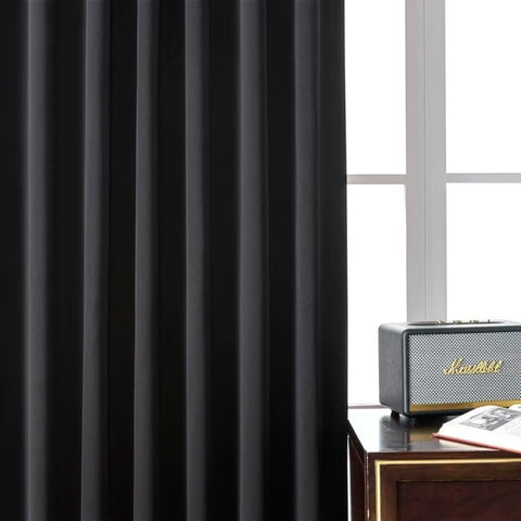 Joydeco blackout curtains in deep color maximize light blocking