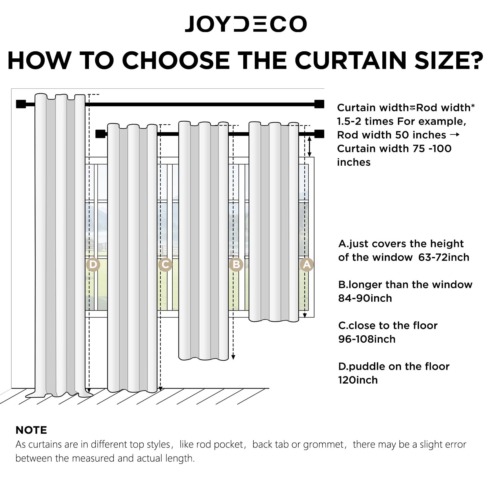 Joydeco blackout curtains machine-washable for easy care.